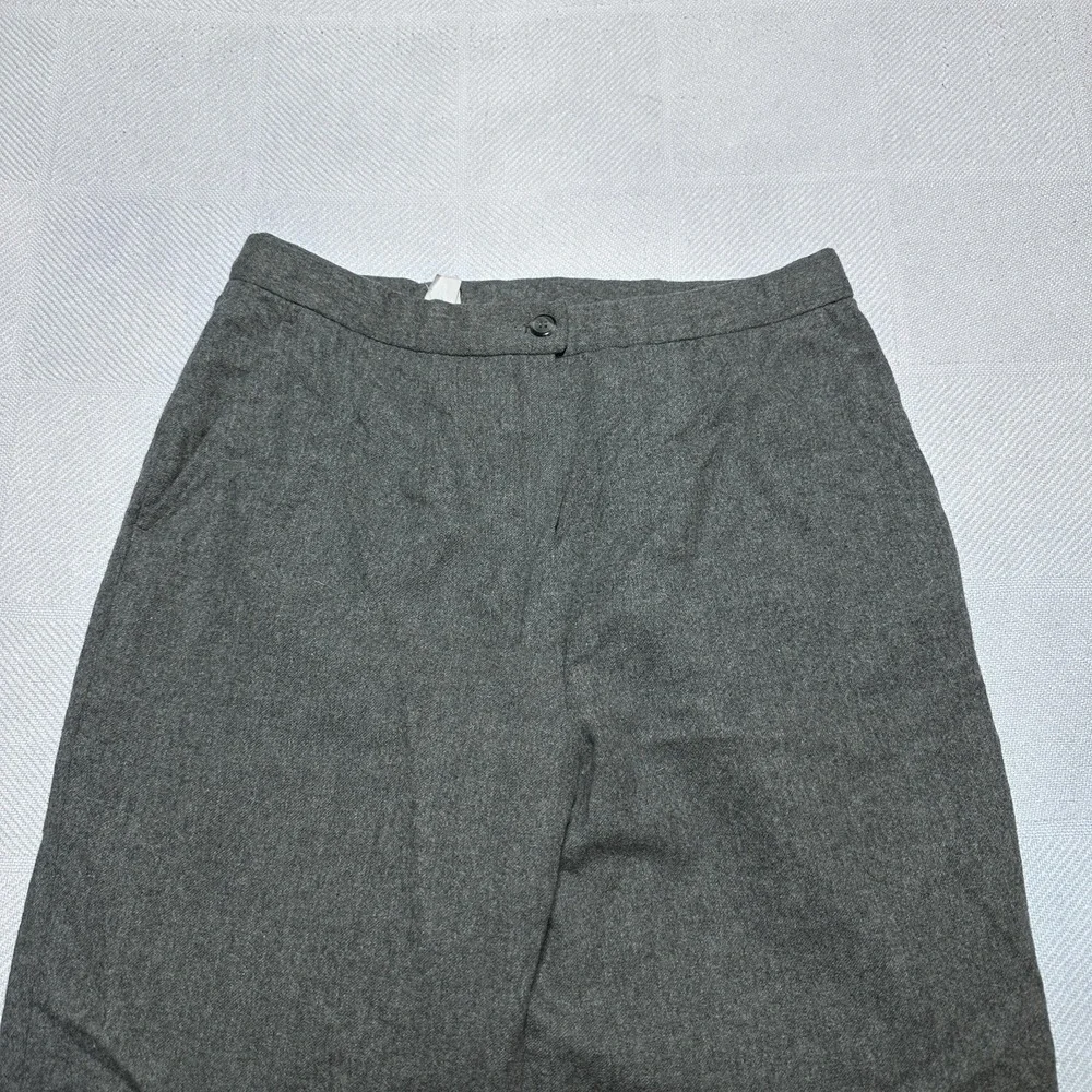 Vintage Pendleton Virgin Wool Flannel Pants Womens‎ 10 Gray Lined Straight Leg